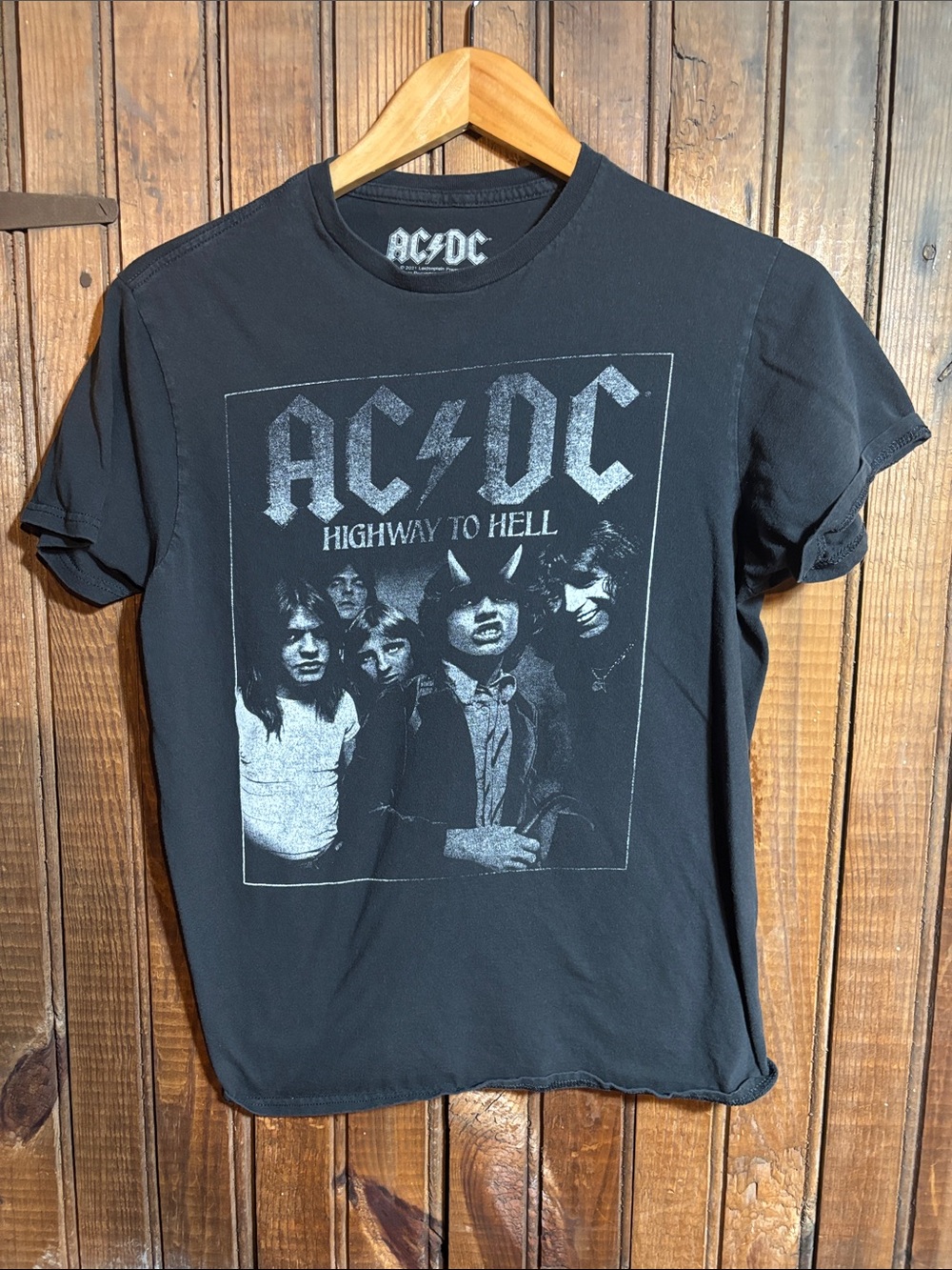 AC/DC Black 'Highway to Hell' Graphic Short Sleeve Tee